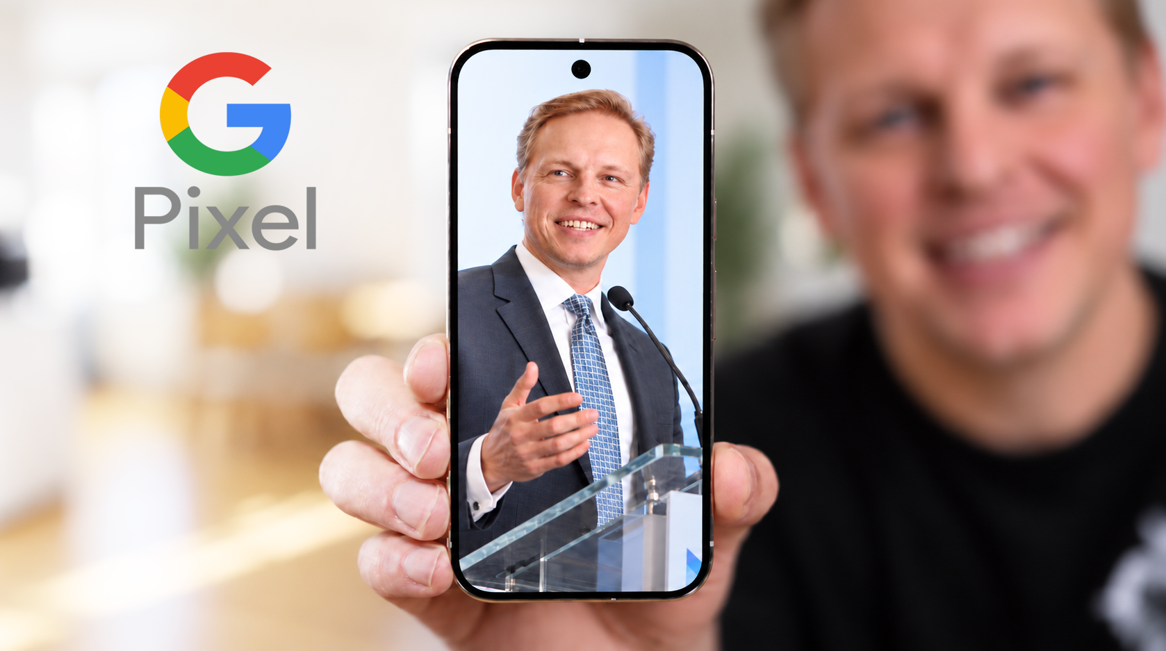 A lineup of Google Pixel phones marking ten years of the Pixel camera
