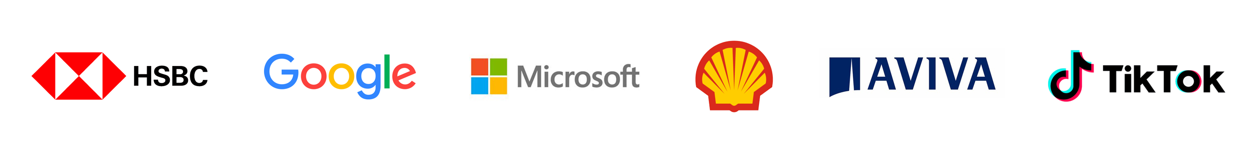 Clients of Headshot London including HSBC, Google, Microsoft, Shell, Aviva and TikTok